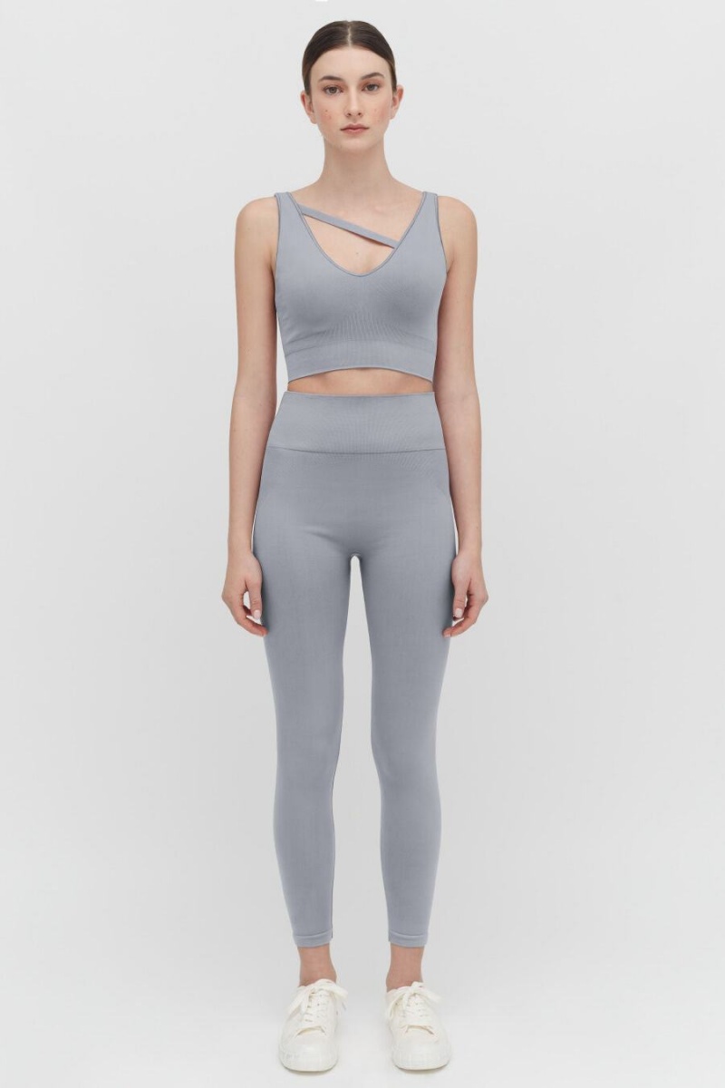 Cuyana Stretch Bijgesneden Tops Dames Grijs | UAM9111GN