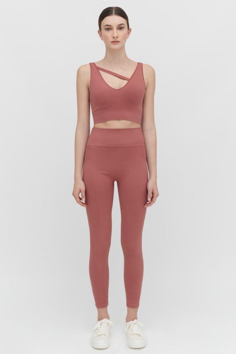 Cuyana Stretch Bijgesneden Tops Dames Roze | YVM3855EN