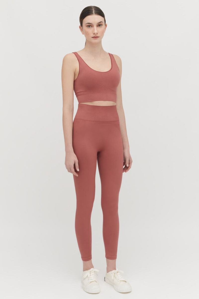 Cuyana Stretch Bijgesneden Tops Dames Roze | YVM3855EN