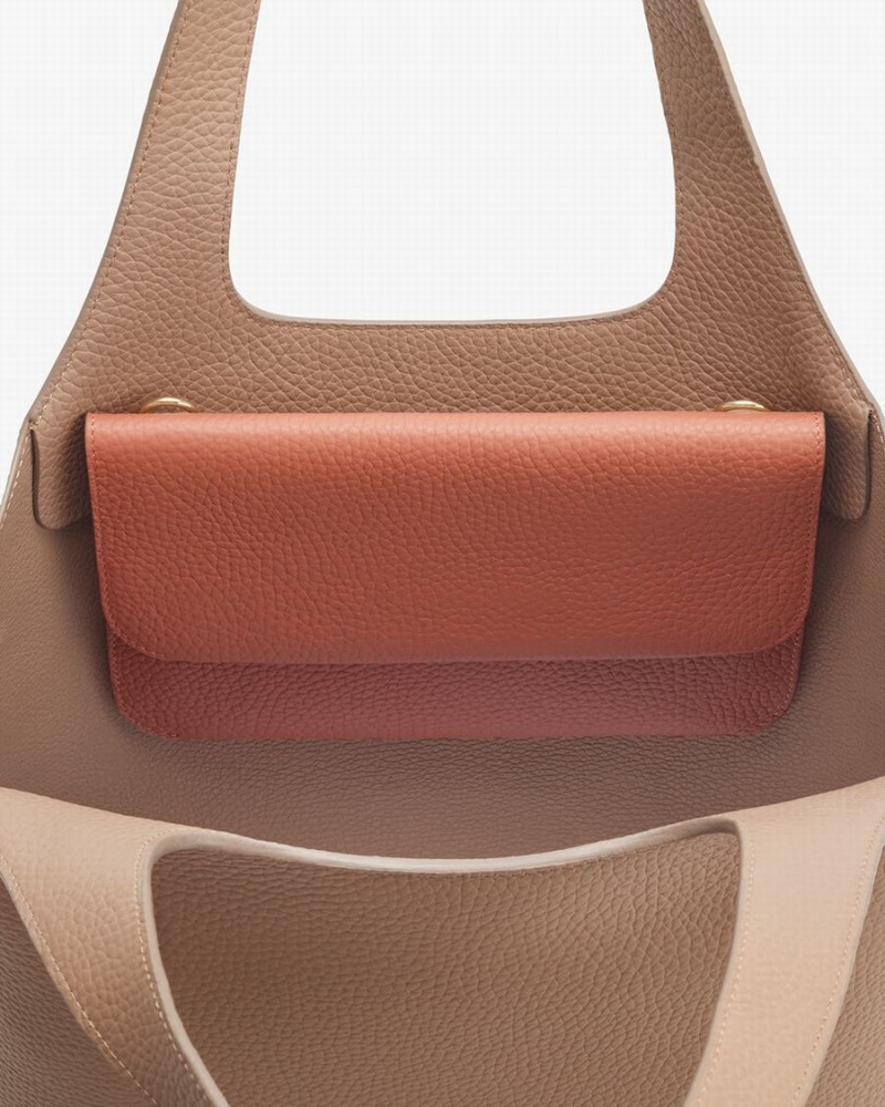 Cuyana System Flap Koppelingstassen Dames Rood Bruin | XKZ585KC