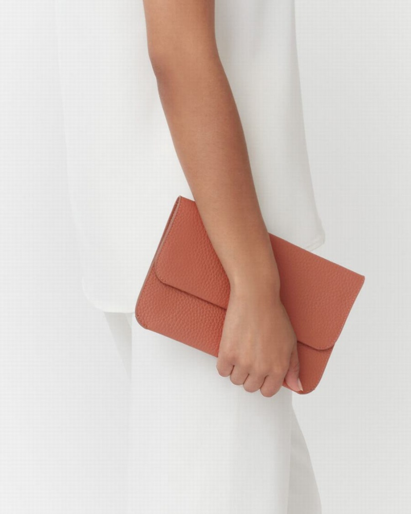 Cuyana System Flap Koppelingstassen Dames Rood Bruin | XKZ585KC