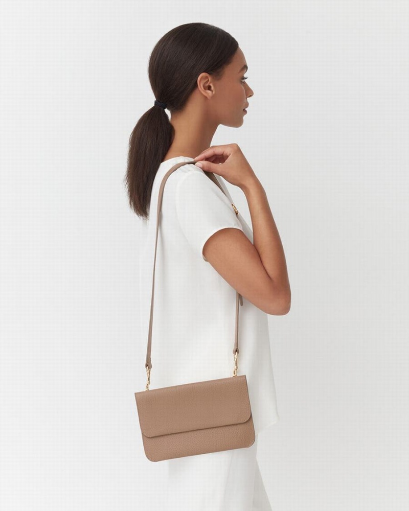 Cuyana System Flap Koppelingstassen Dames Khaki | ENA7046HI