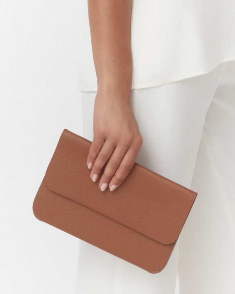 Cuyana System Flap Koppelingstassen Dames Bruin | JHN8756EM
