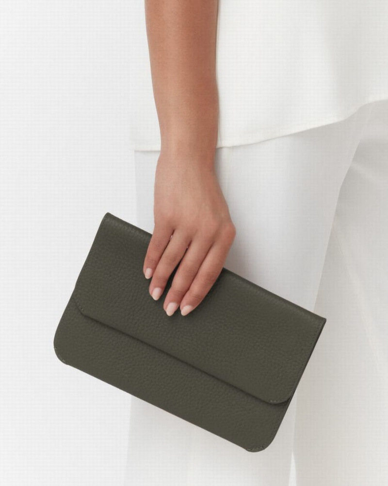 Cuyana System Flap Koppelingstassen Dames Donkergroen | BEN379OM