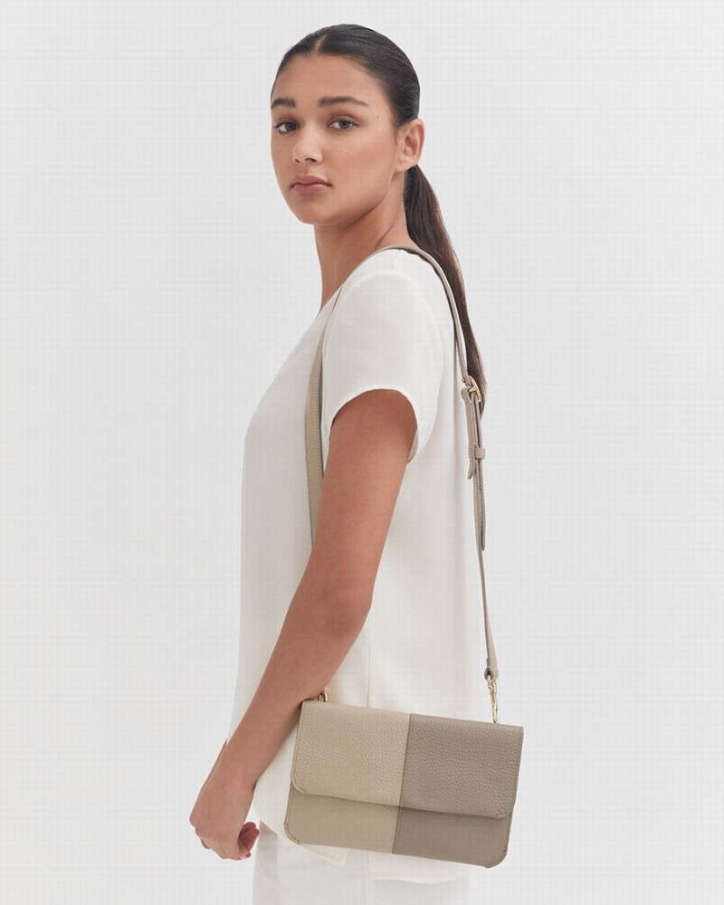 Cuyana System Flap Koppelingstassen Dames Grijs | SUX373UF