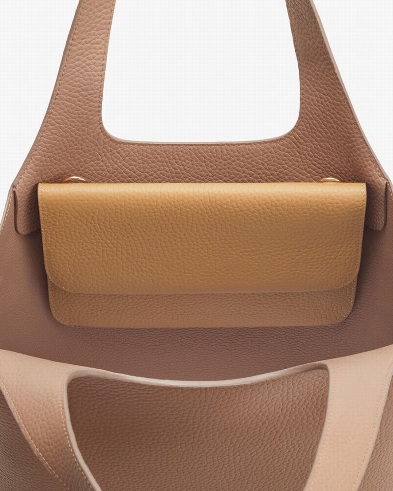 Cuyana System Flap Koppelingstassen Dames Geel Bruin | XZU4265QM