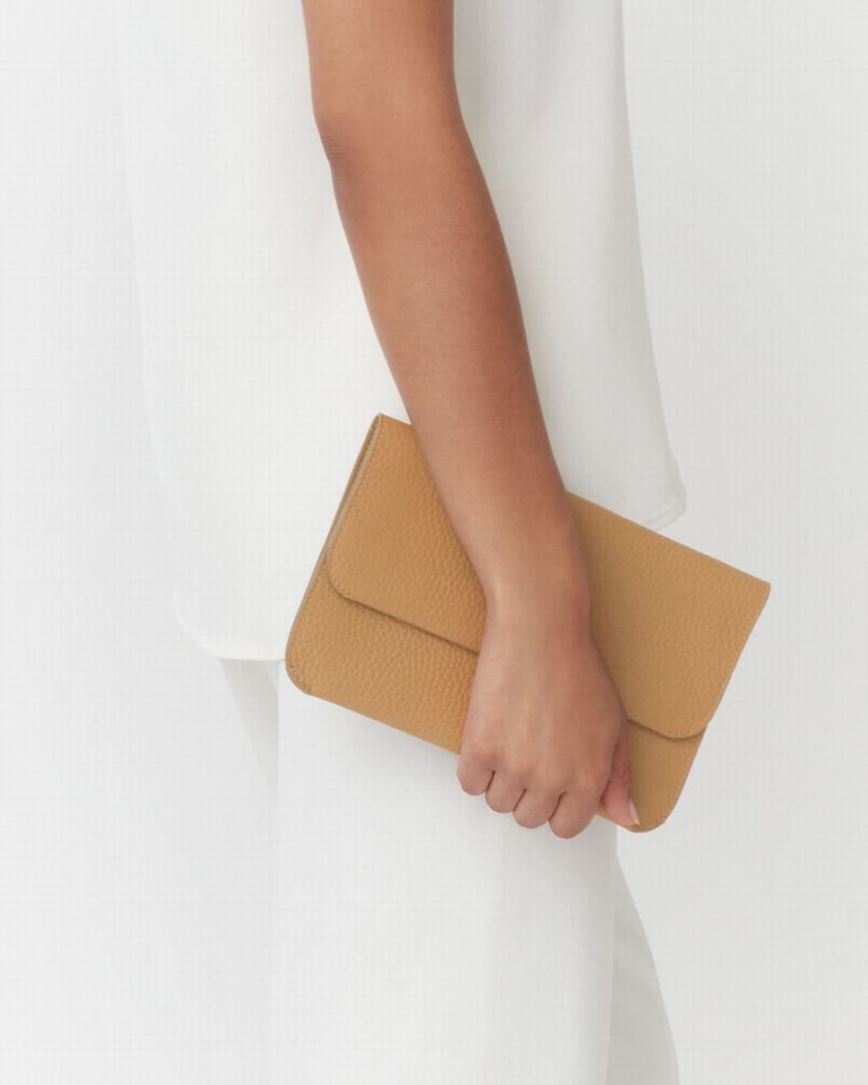 Cuyana System Flap Koppelingstassen Dames Geel Bruin | XZU4265QM
