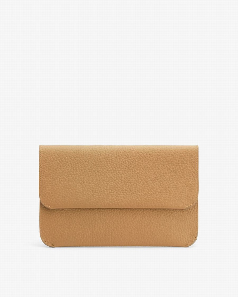 Cuyana System Flap Koppelingstassen Dames Geel Bruin | XZU4265QM