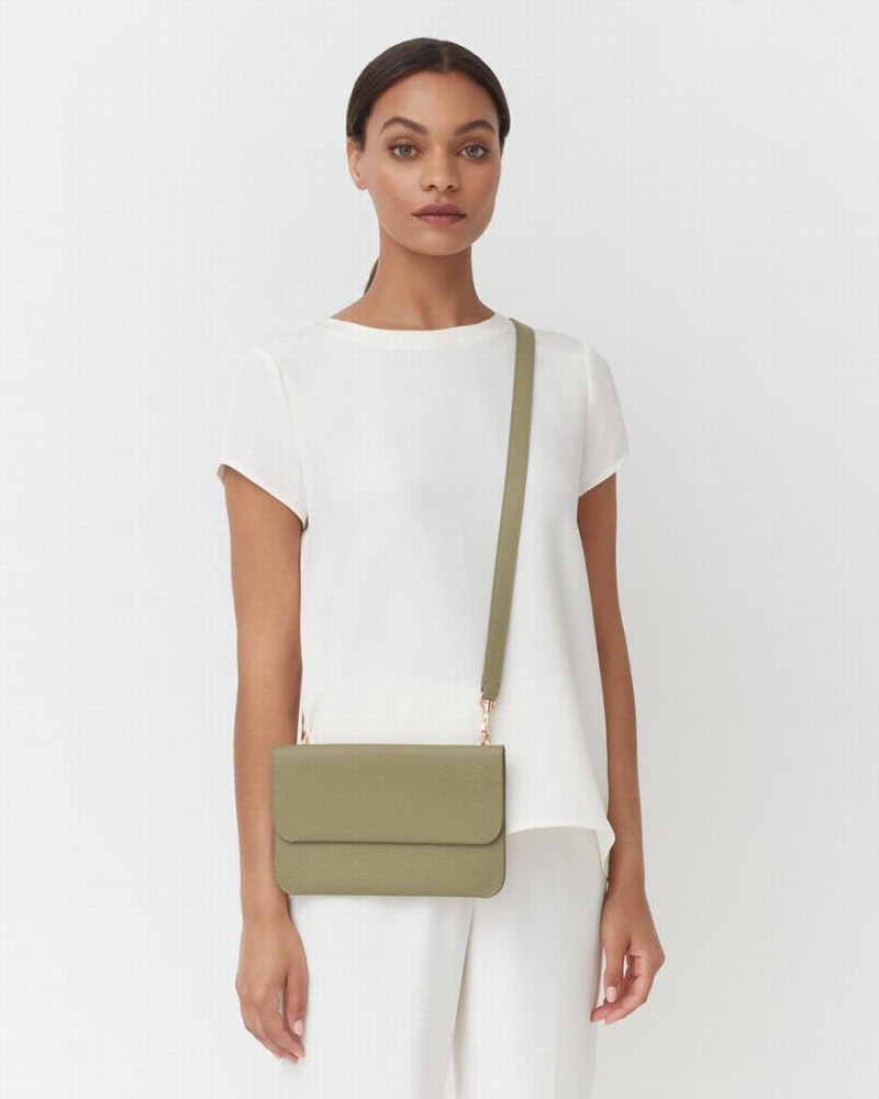 Cuyana System Flap Koppelingstassen Dames Groen | CJK4514IJ