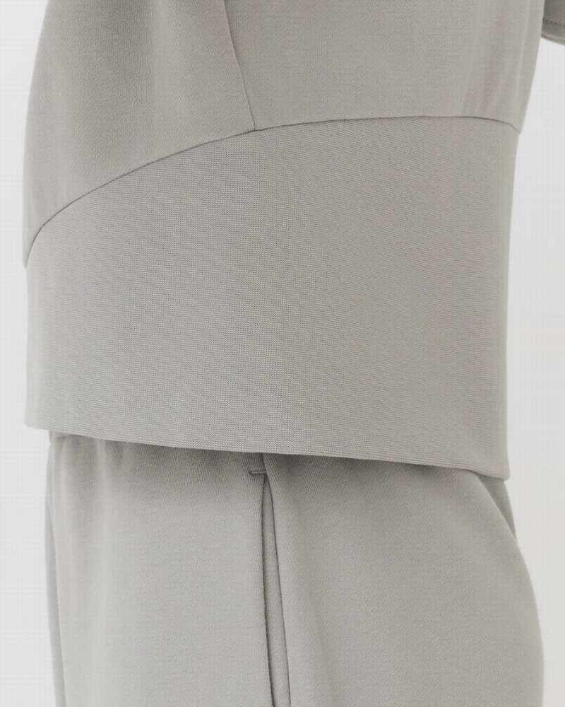 Cuyana Terry Zip Front Hoodie Dames Grijs | KVI1578QQ