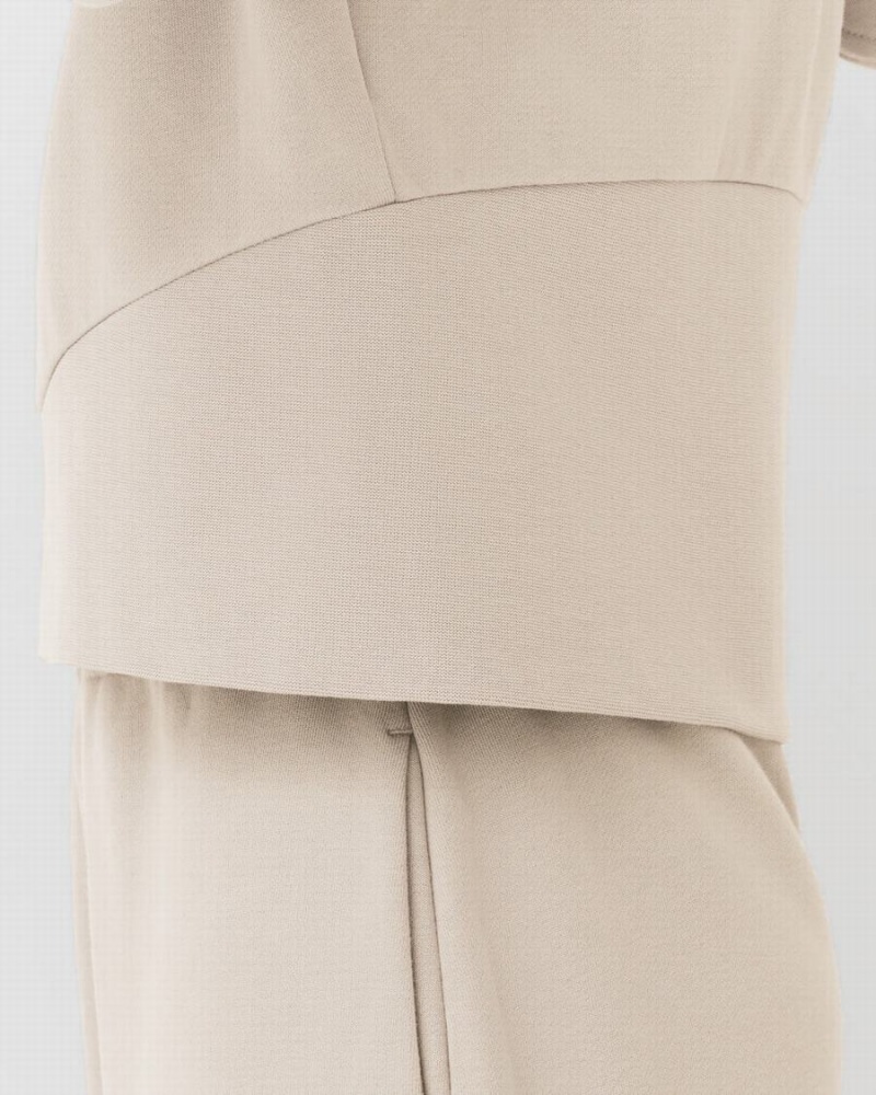 Cuyana Terry Zip Front Hoodie Dames Room Wit | FWS4137UX