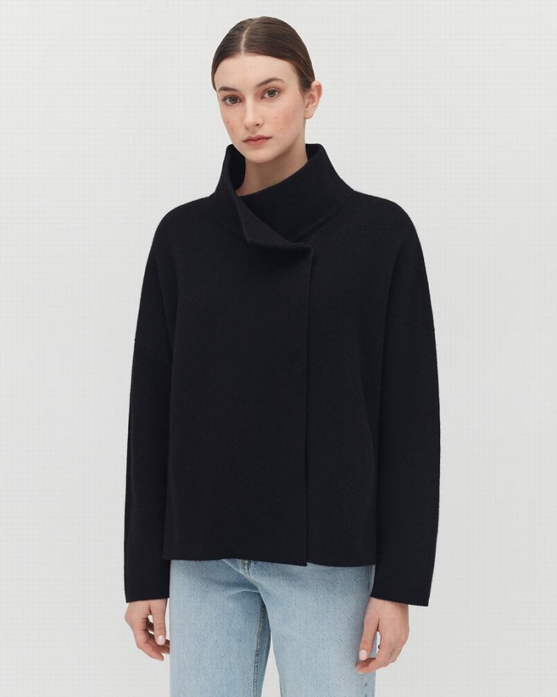 Cuyana Wol Cashmere Kort Jassen Dames Zwart | GJT8966FO