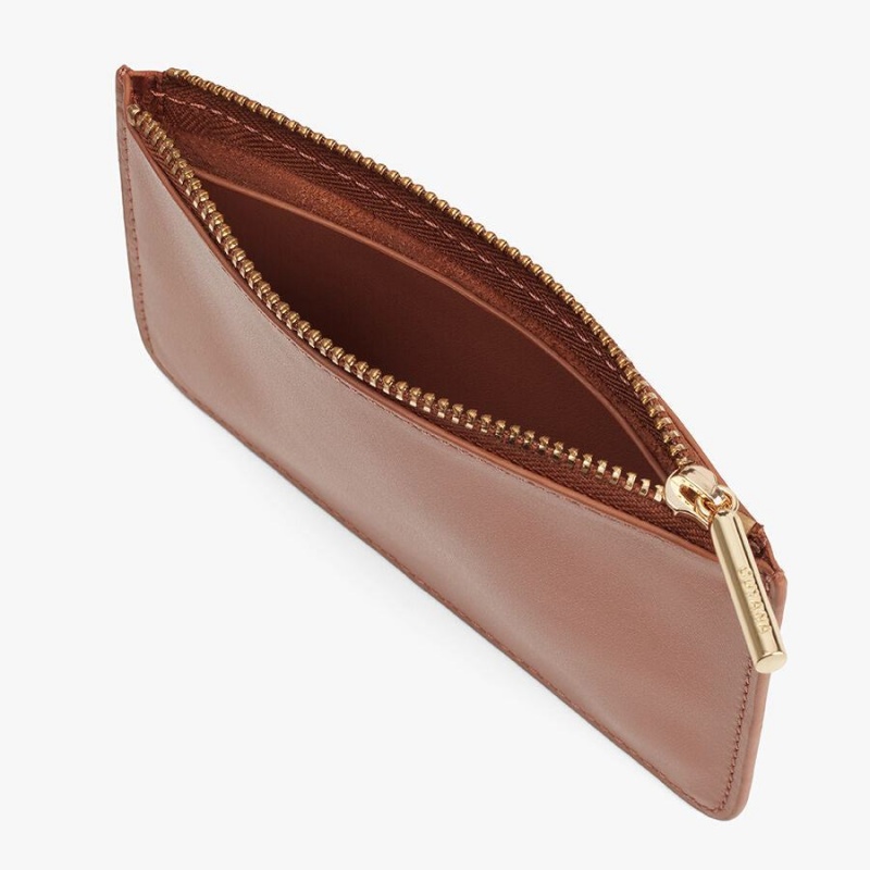 Cuyana Zero Waste Slim Leren Zak Dames Bruin | GYS2045MG
