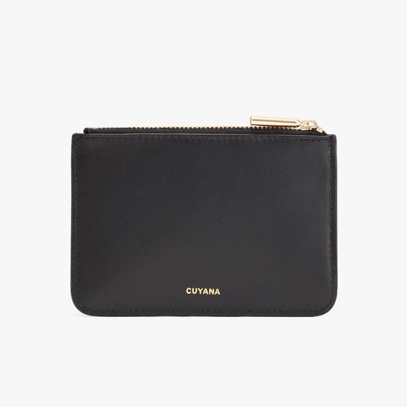 Cuyana Zero Waste Slim Leren Zak Dames Zwart | GMY2612NY