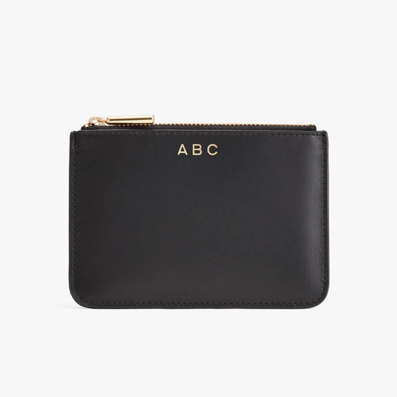 Cuyana Zero Waste Slim Leren Zak Dames Zwart | GMY2612NY